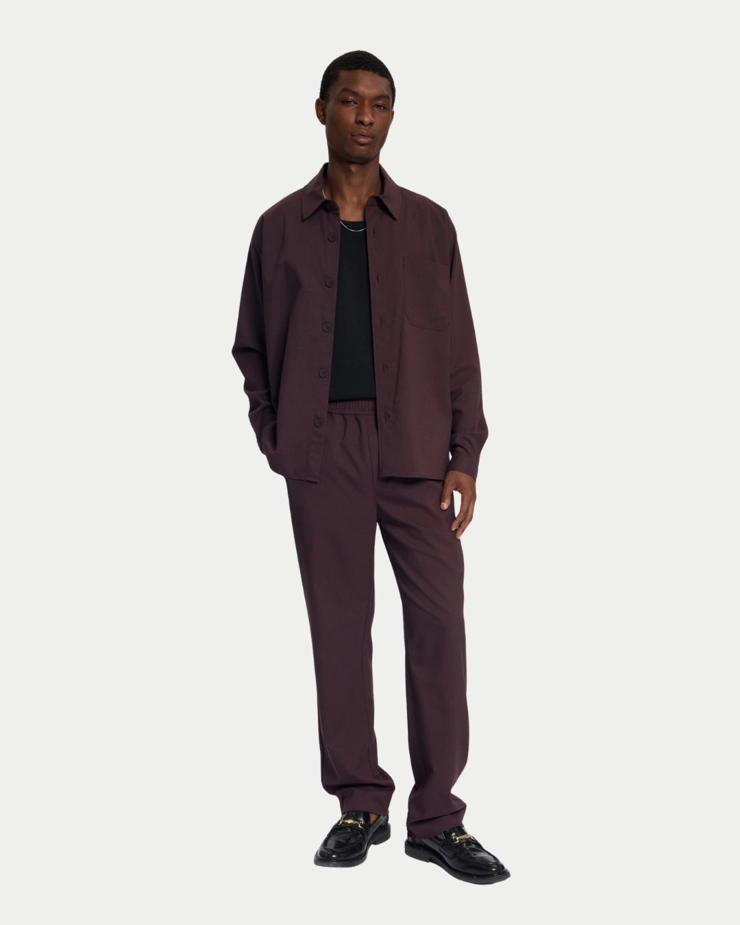 Law Of The Sea Hapi Brushed Twill Shirt Huckleberry, Paarse overshirt | Stuen Store Tilburg