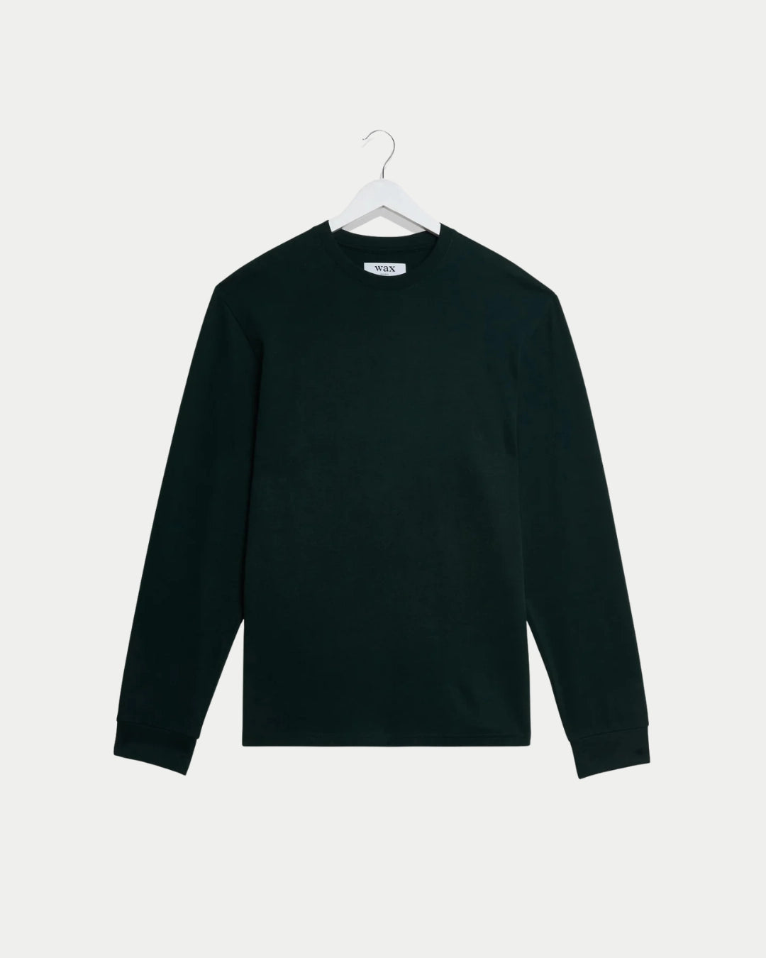 Wax London Hayden Long Sleeve Dark Green, Bruine longsleeve van zwaar biologisch katoen | Stuen Store Tilburg