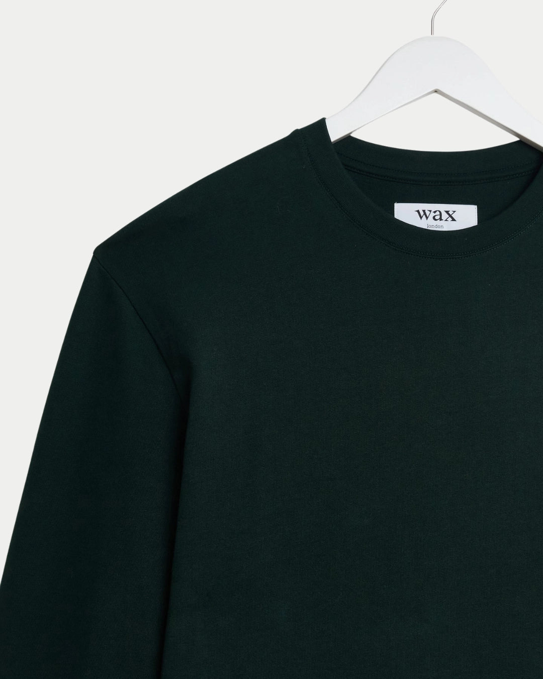 Wax London Hayden Long Sleeve Dark Green, Bruine longsleeve van zwaar biologisch katoen | Stuen Store Tilburg