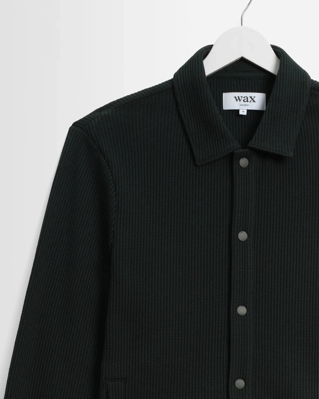 Wax London Hays Waffle Jersey Overshirt Dark Green, Groene overshirt van biologisch katoen | Stuen Store Tilburg