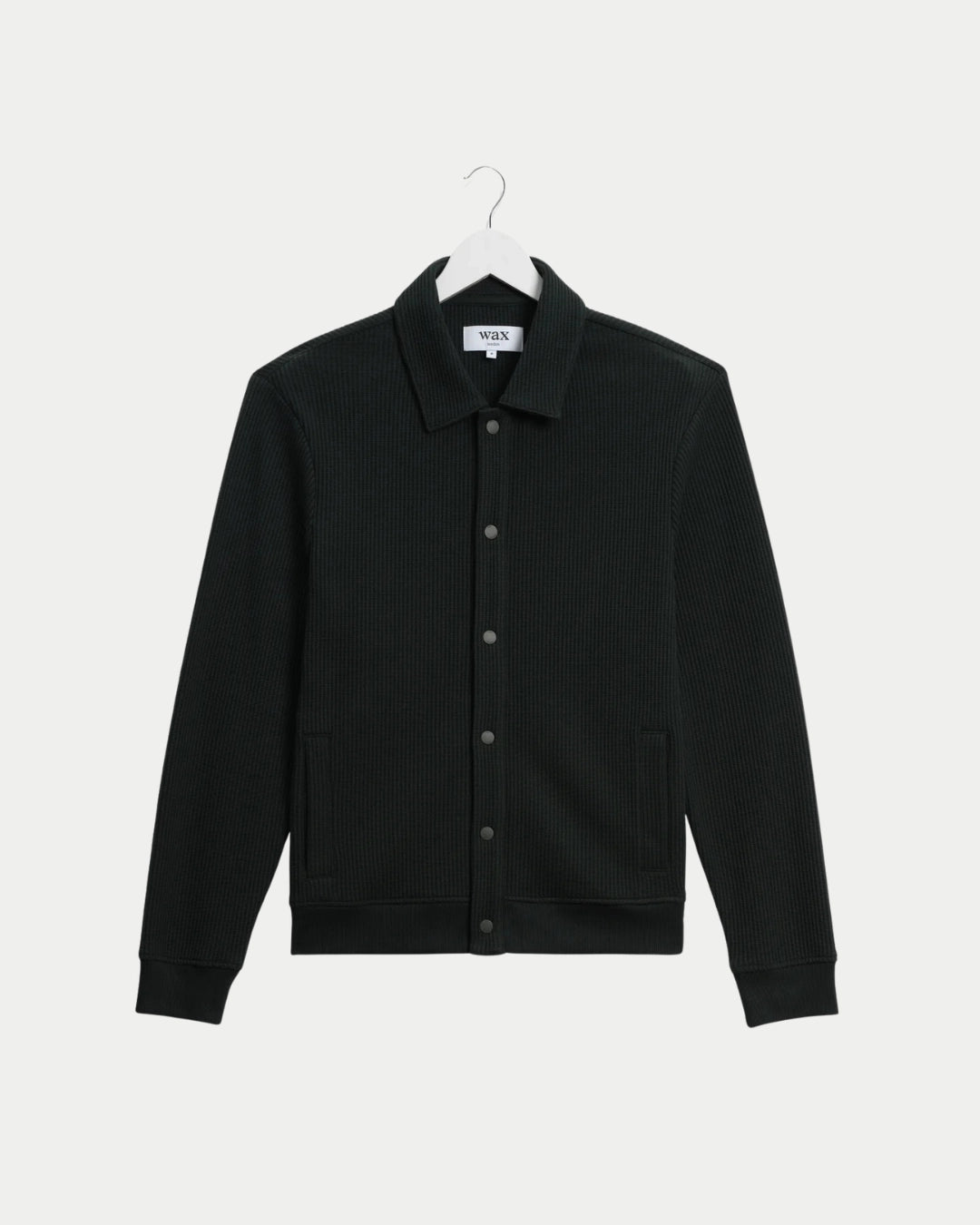 Wax London Hays Waffle Jersey Overshirt Dark Green, Groene overshirt van biologisch katoen | Stuen Store Tilburg