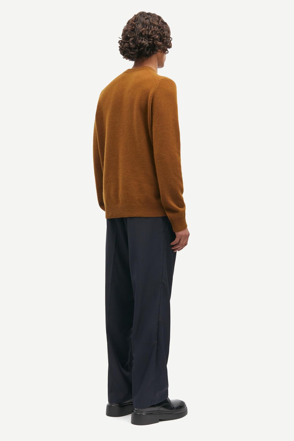 Samsøe Samsøe Isak Knit Sweater Nuthatch — 100% merino wol | Stuen Store Tilburg