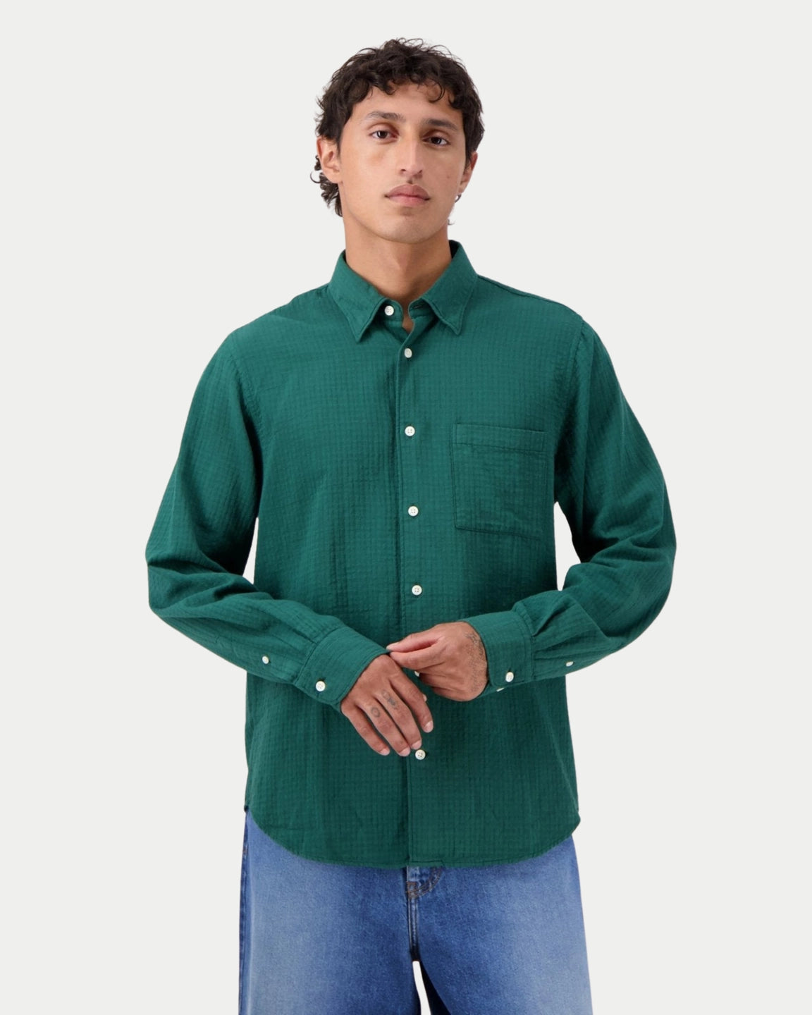 Castart Konga Shirt Botanical Green — Normale pasvorm, zacht katoen Overhemd | Stuen Store Tilburg