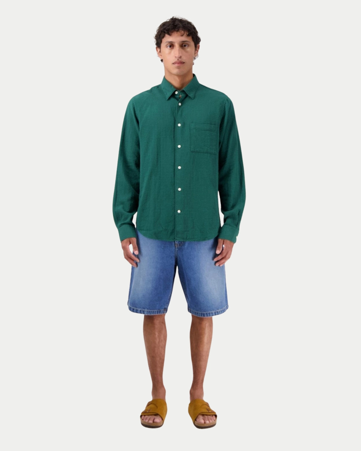 Castart Konga Shirt Botanical Green — Normale pasvorm, zacht katoen Overhemd | Stuen Store Tilburg