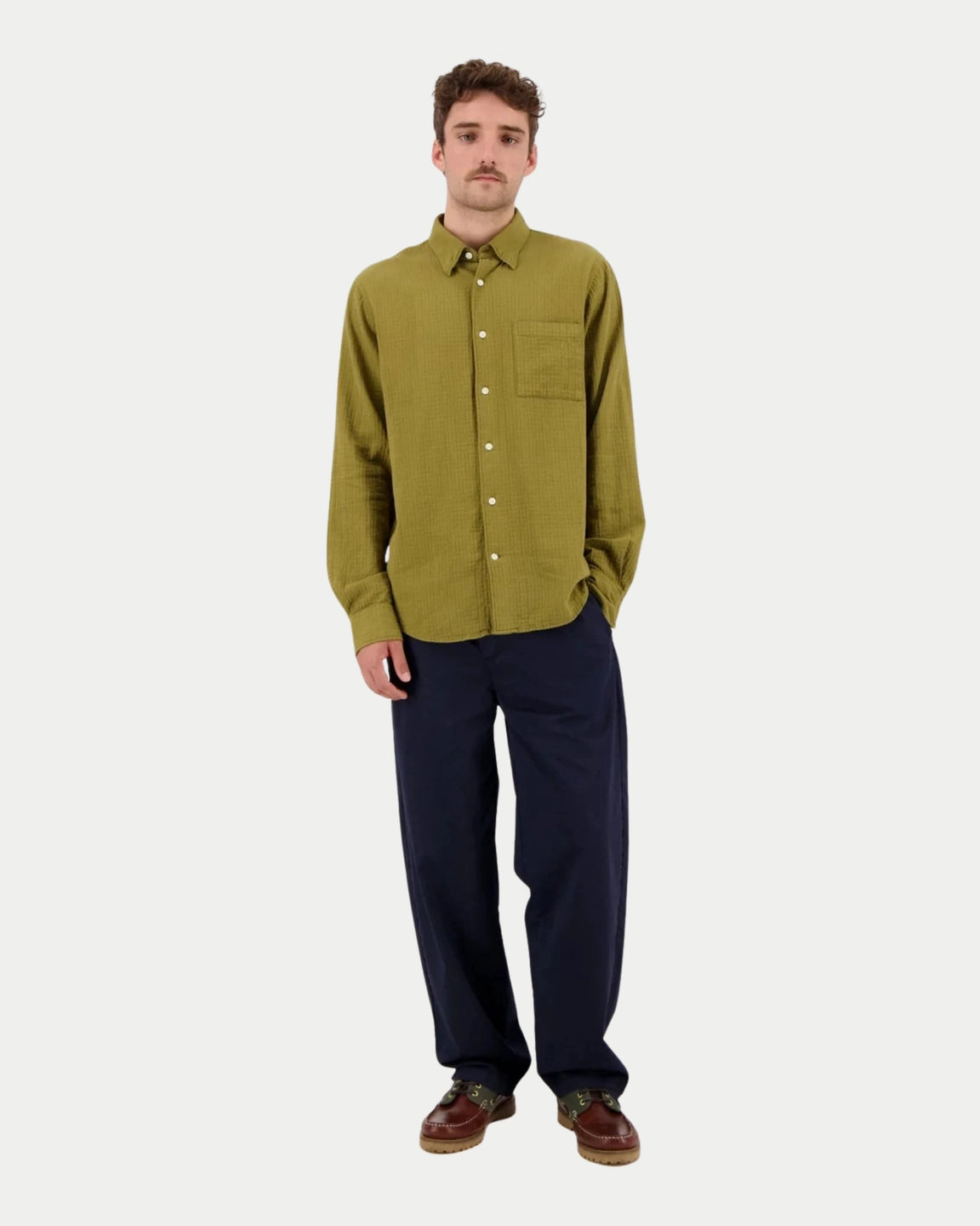 Castart Konga Shirt Khaki — Normale pasvorm, zacht katoen Overhemd | Stuen Store Tilburg