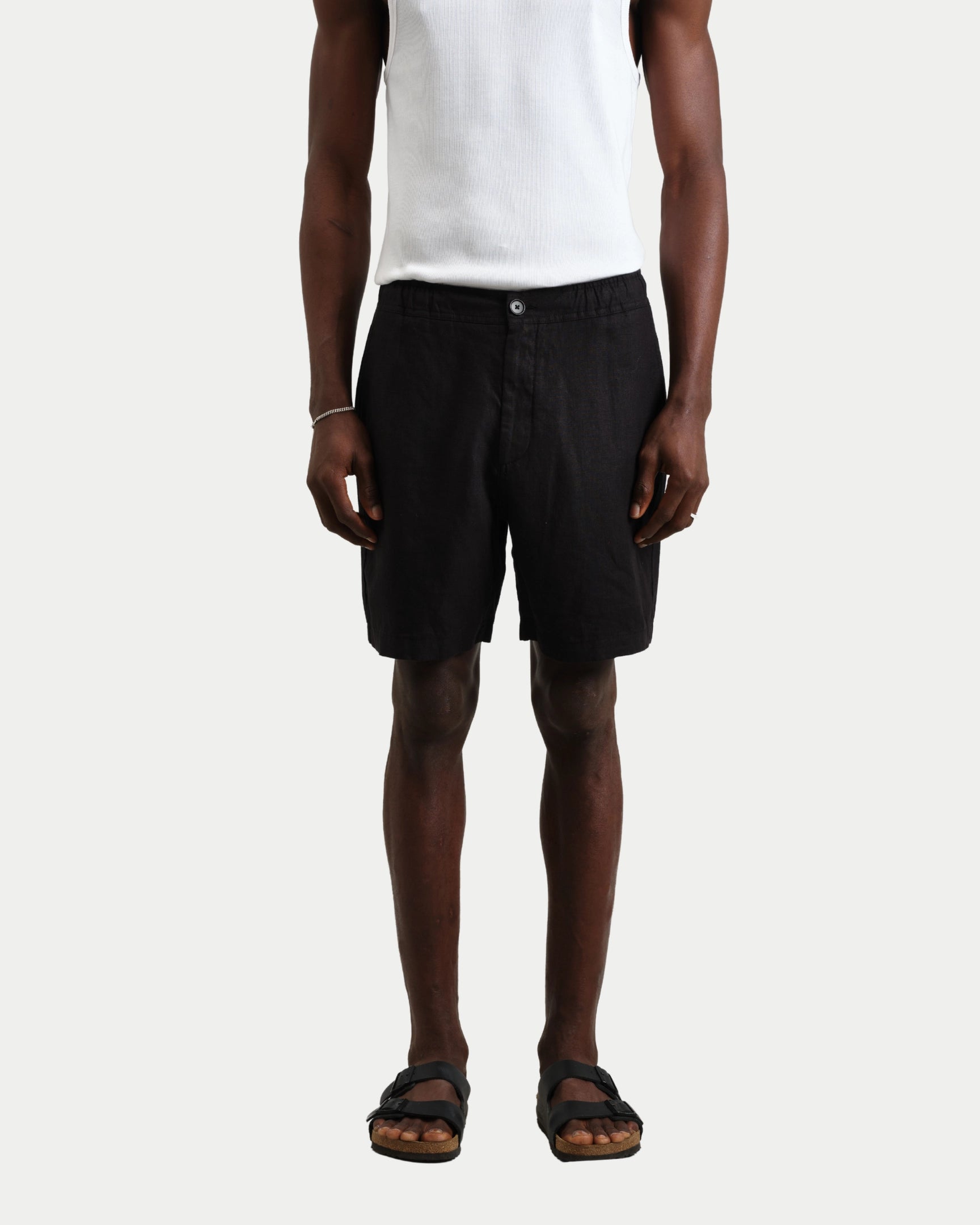 Wax London Kurt Washed Linen Shorts Black - Stuen Store Tilburg | De beste herenkleding en -accessoires in Tilburg