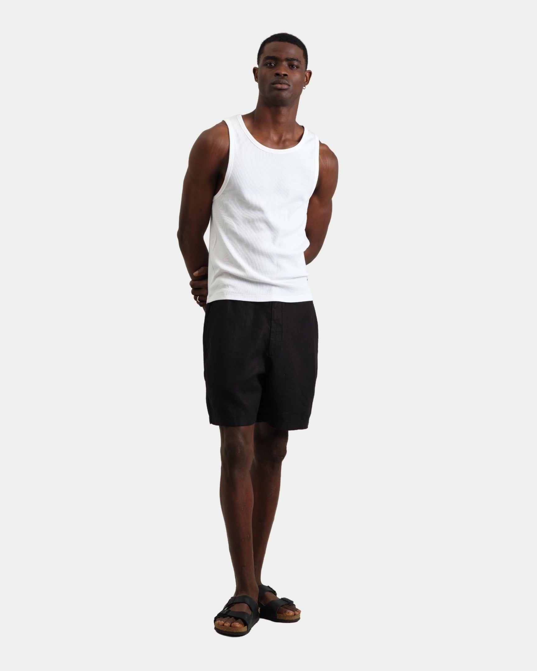 Wax London Kurt Washed Linen Shorts Black - Stuen Store Tilburg | De beste herenkleding en -accessoires in Tilburg