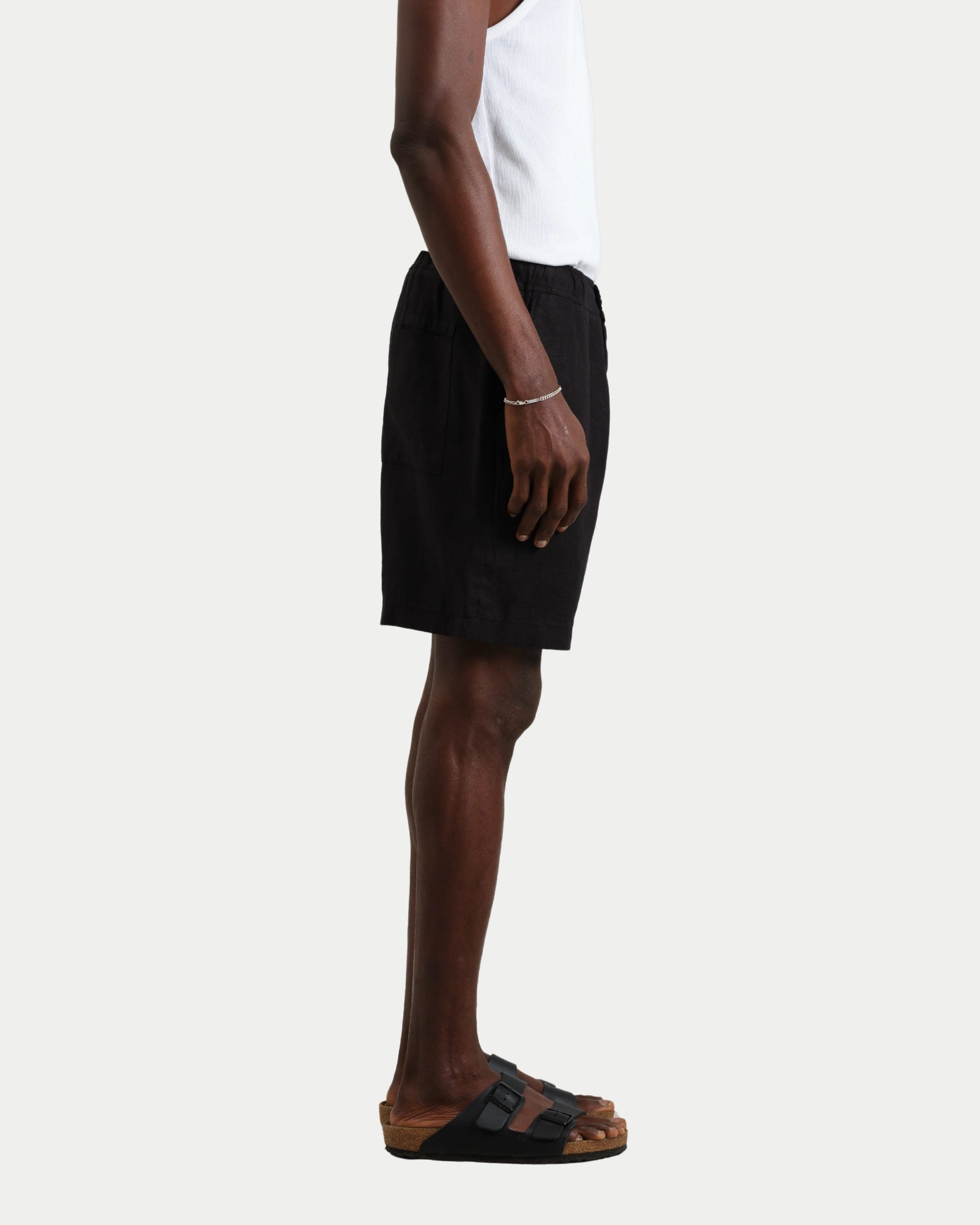 Wax London Kurt Washed Linen Shorts Black - Stuen Store Tilburg | De beste herenkleding en -accessoires in Tilburg