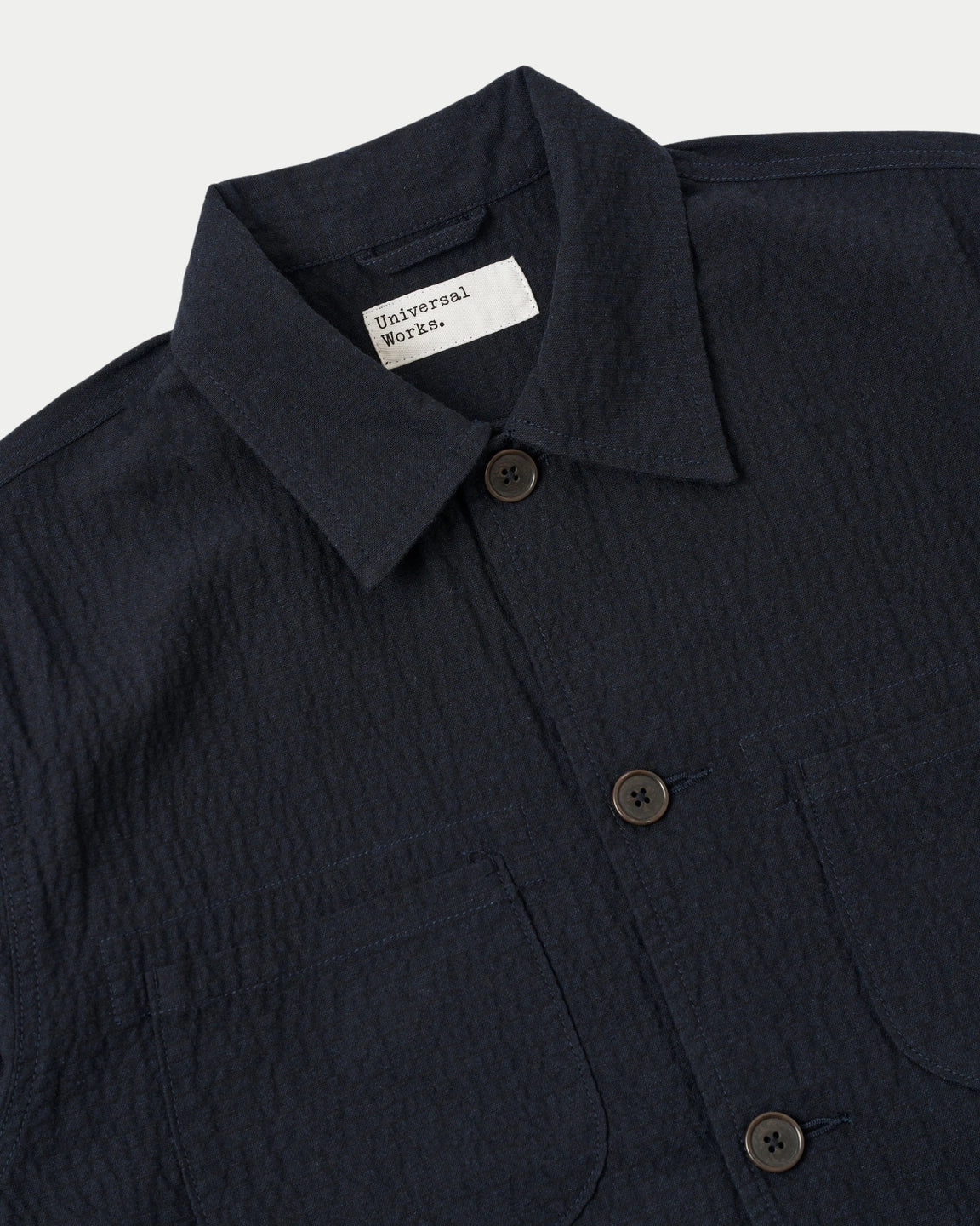 Universal Works Labour Jacket Ospina Cotton Dark Navy - Stuen Store Tilburg | De beste herenkleding en -accessoires in Tilburg
