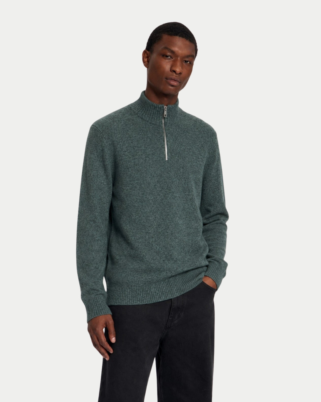 Law Of The Sea Lamar Half Zip Urban Chic Green, Groene sweater | Stuen Store Tilburg