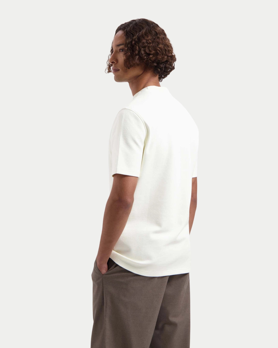 Law Of The Sea Auren Structured T-shirt Snow White — 100% katoen T-shirts | Stuen Store Tilburg