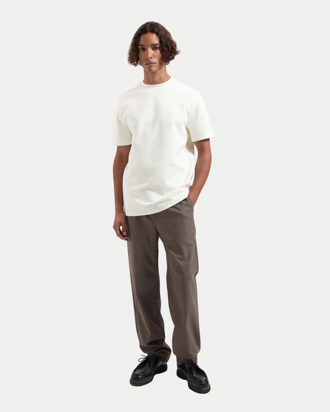 Law Of The Sea Auren Structured T-shirt Snow White — 100% katoen T-shirts | Stuen Store Tilburg