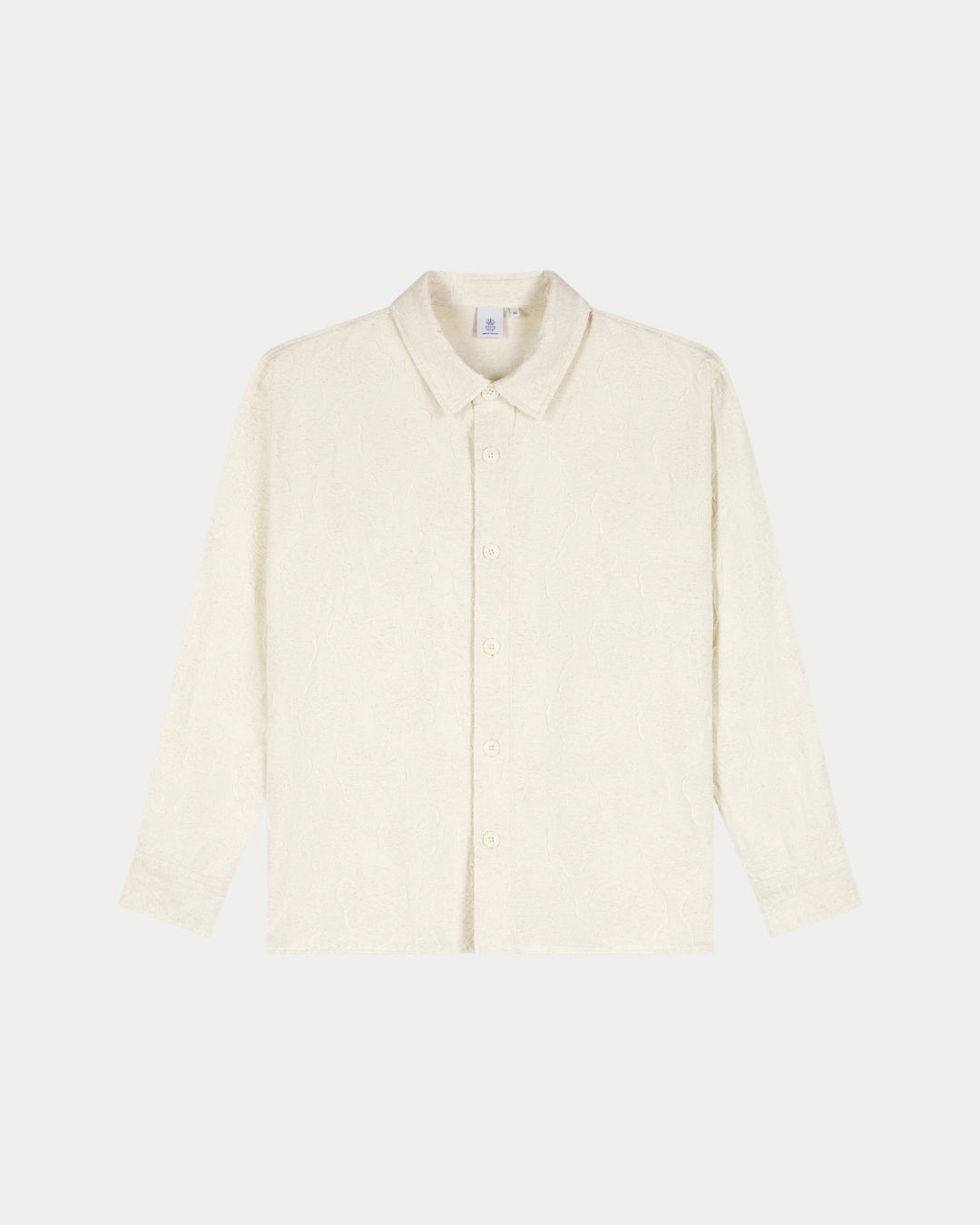 Law Of The Sea Dusk Jacquard Jacket Almond Milk, Creme overshirt van katoen | Stuen Store Tilburg