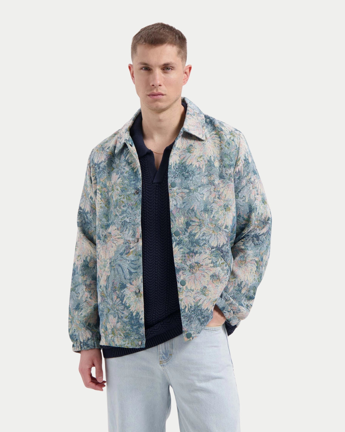 Law Of The Sea Ferren Jacquard Jacket — Geweven Overshirt | Stuen Store Tilburg