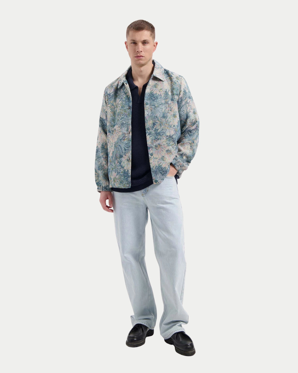 Law Of The Sea Ferren Jacquard Jacket — Geweven Overshirt | Stuen Store Tilburg
