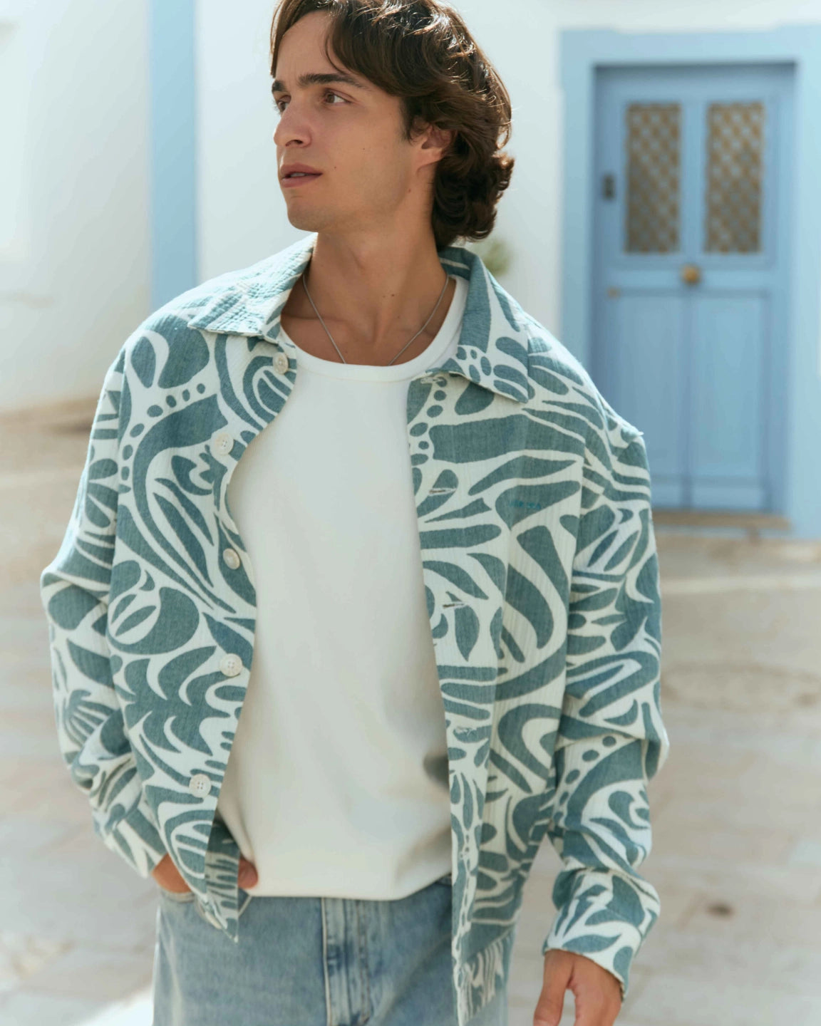 Law Of The Sea Saphire Jacquard Overshirt - Stuen Store Tilburg | De beste herenkleding en -accessoires