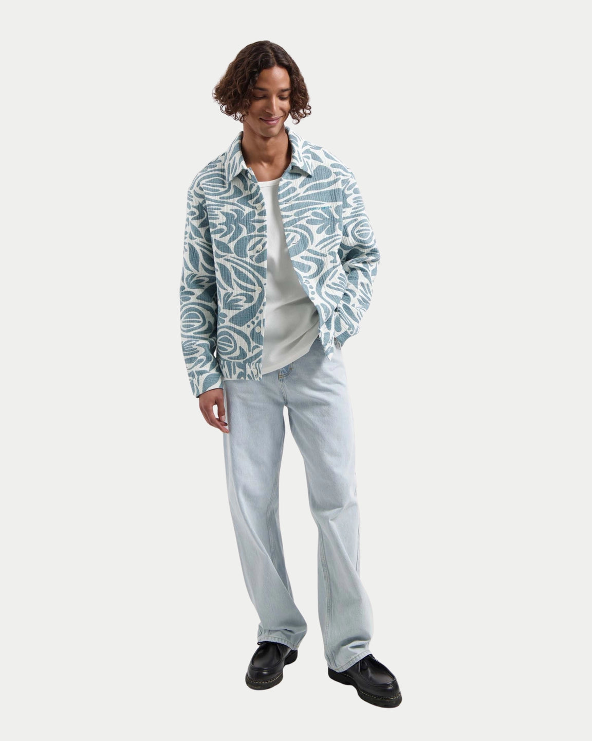 Law Of The Sea Saphire Jacquard Overshirt - Stuen Store Tilburg | De beste herenkleding en -accessoires