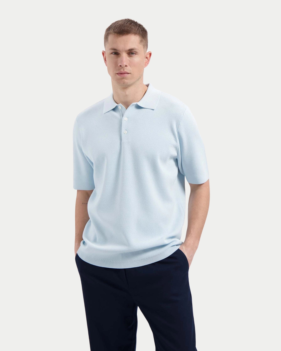 Tide Milano Knitted Polo Nantucket Breeze