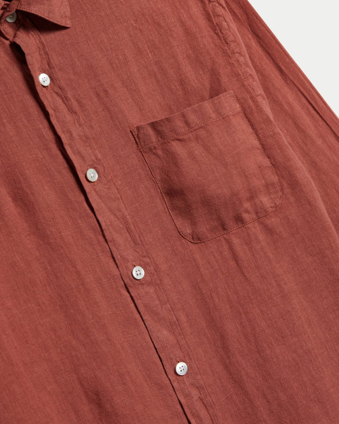 Portuguese Flannel Linen Terracotta - Stuen Store Tilburg | De beste herenkleding en -accessoires in Tilburg