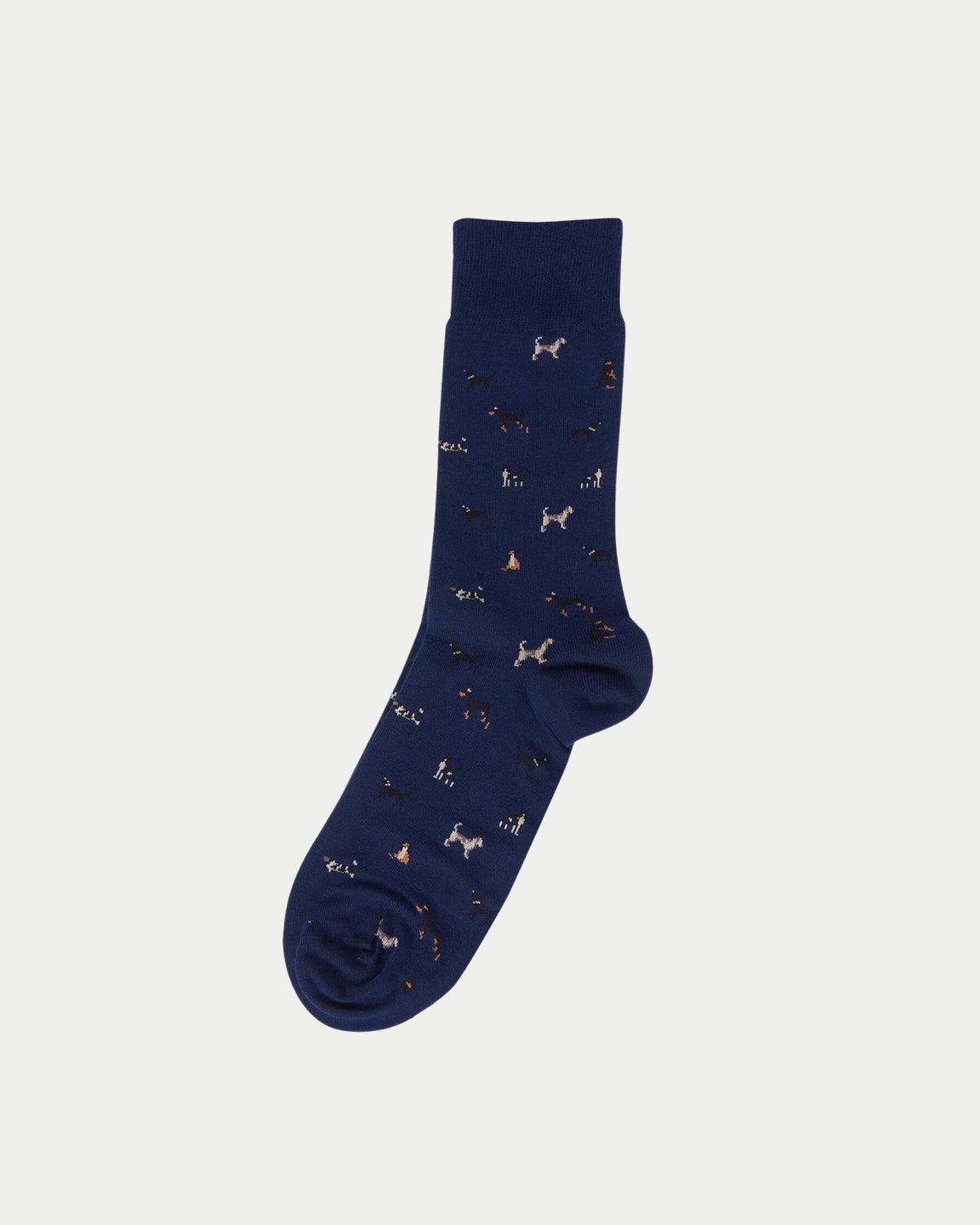 Barbour Mavin Socks Mid Blue Dogs — Zo hebben deze donkerblauwe sokken jachthonden in | Stuen Store Tilburg