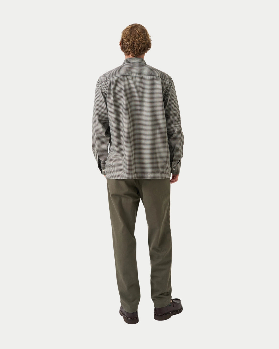 Universal Works Military Chino Brushed Moleskin Olive, Groene broek | Stuen Store Tilburg