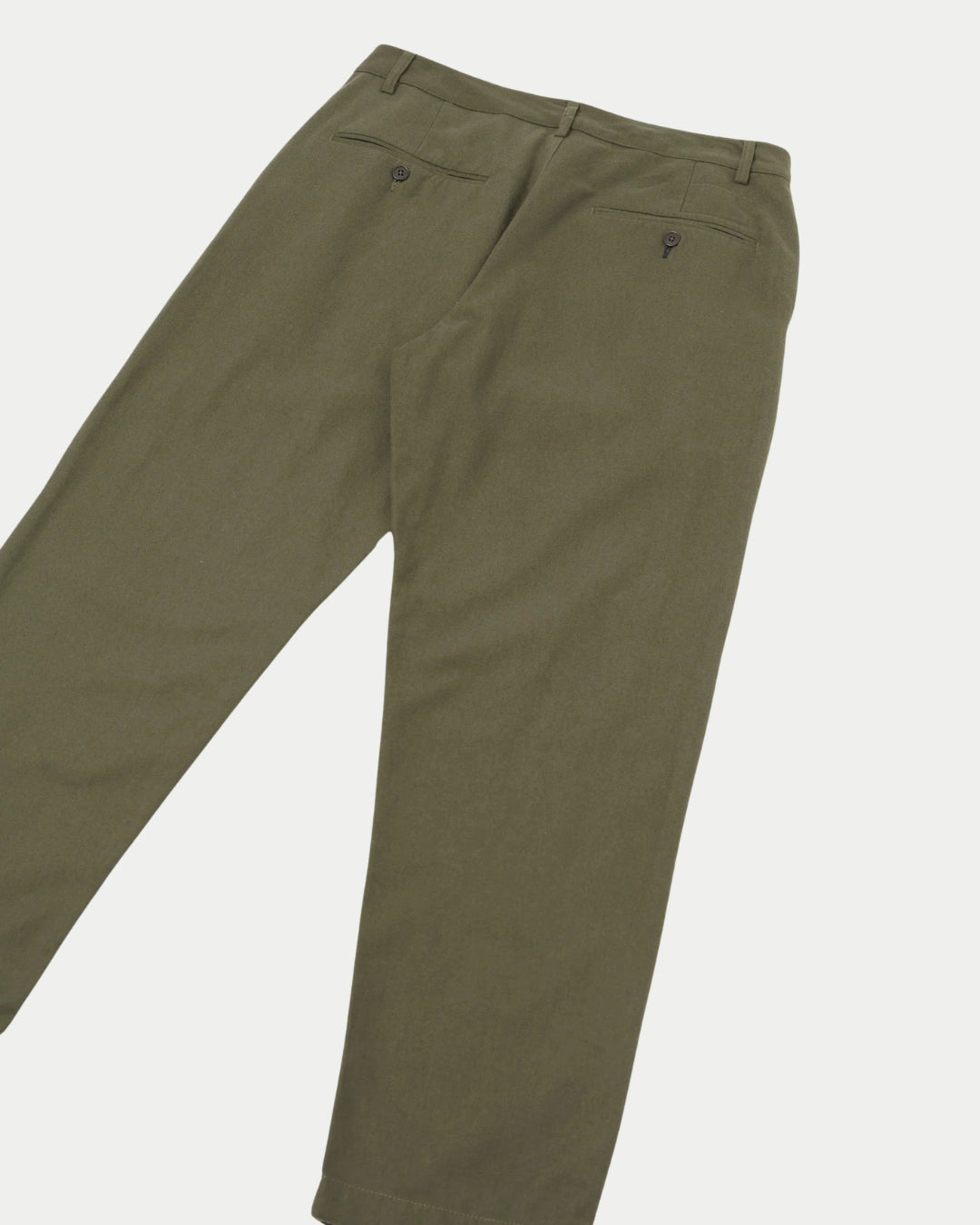 Universal Works Military Chino Brushed Moleskin Olive, Groene broek | Stuen Store Tilburg