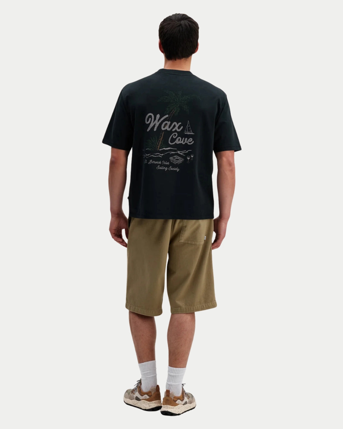 Wax London Milton T-shirt Wax Cove Washed Black - Stuen Store Tilburg | De beste herenkleding en -accessoires in Tilburg