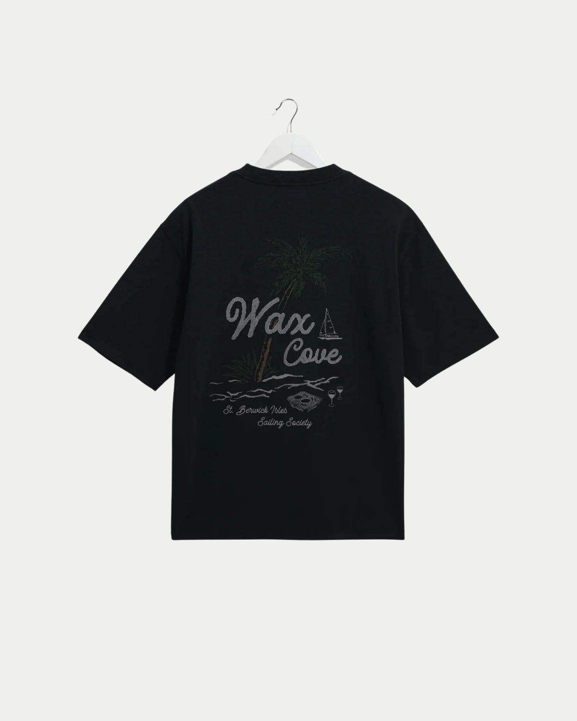 Wax London Milton T-shirt Wax Cove Washed Black - Stuen Store Tilburg | De beste herenkleding en -accessoires in Tilburg