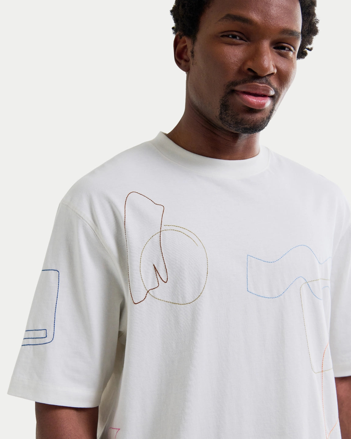 Wax London Milton Tee Shapes Ecru - Stuen Store Tilburg | De beste herenkleding en -accessoires
