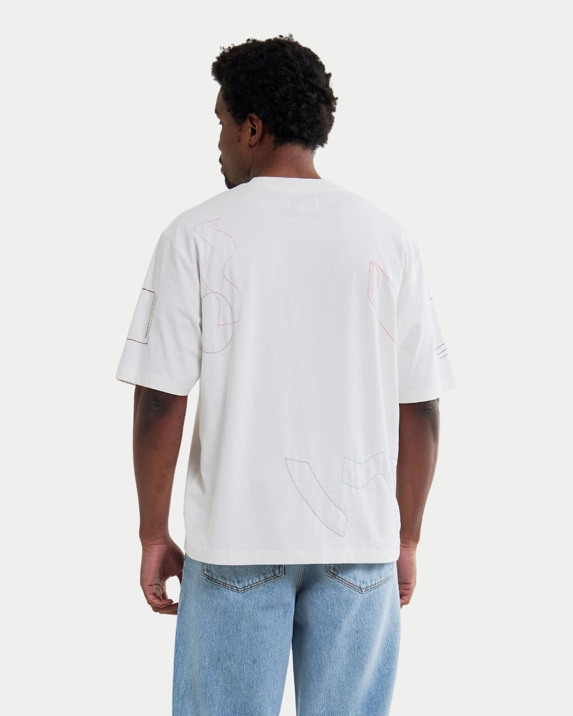 Wax London Milton Tee Shapes Ecru - Stuen Store Tilburg | De beste herenkleding en -accessoires