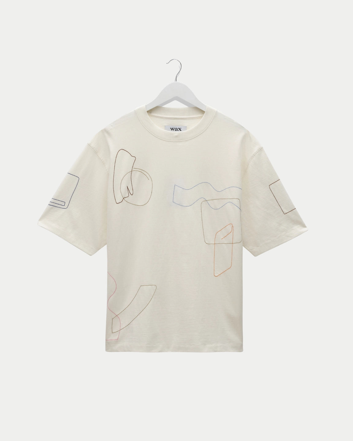 Wax London Milton Tee Shapes Ecru - Stuen Store Tilburg | De beste herenkleding en -accessoires