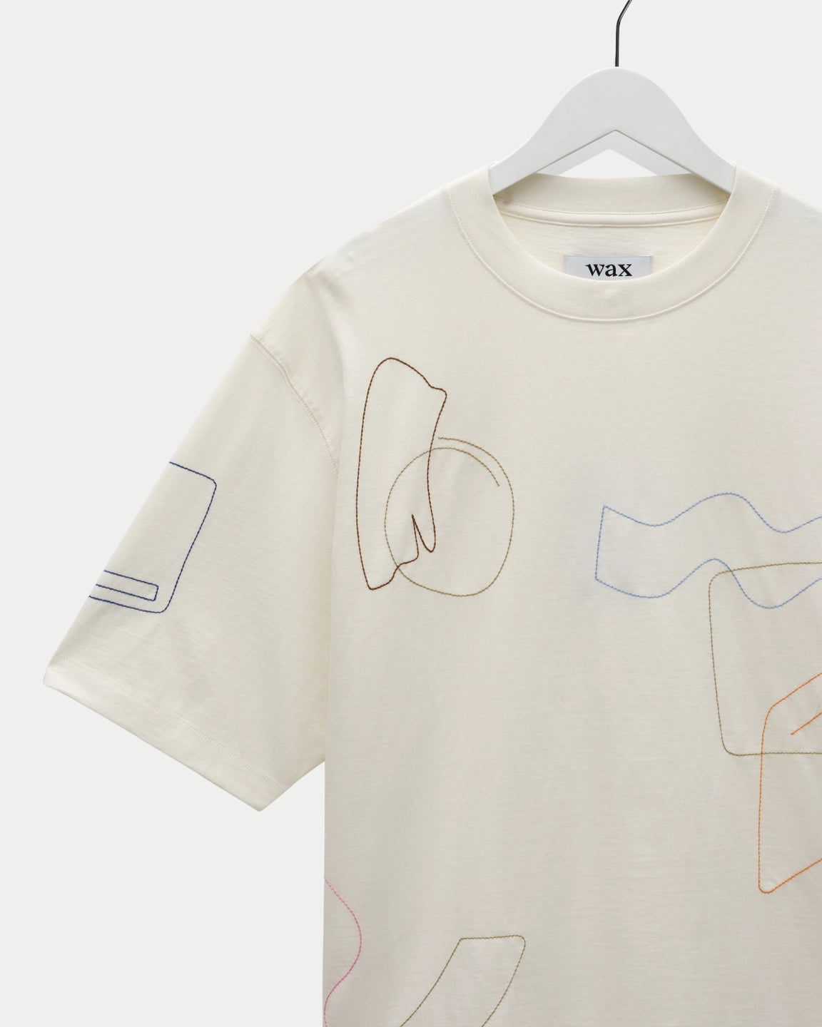 Wax London Milton Tee Shapes Ecru - Stuen Store Tilburg | De beste herenkleding en -accessoires