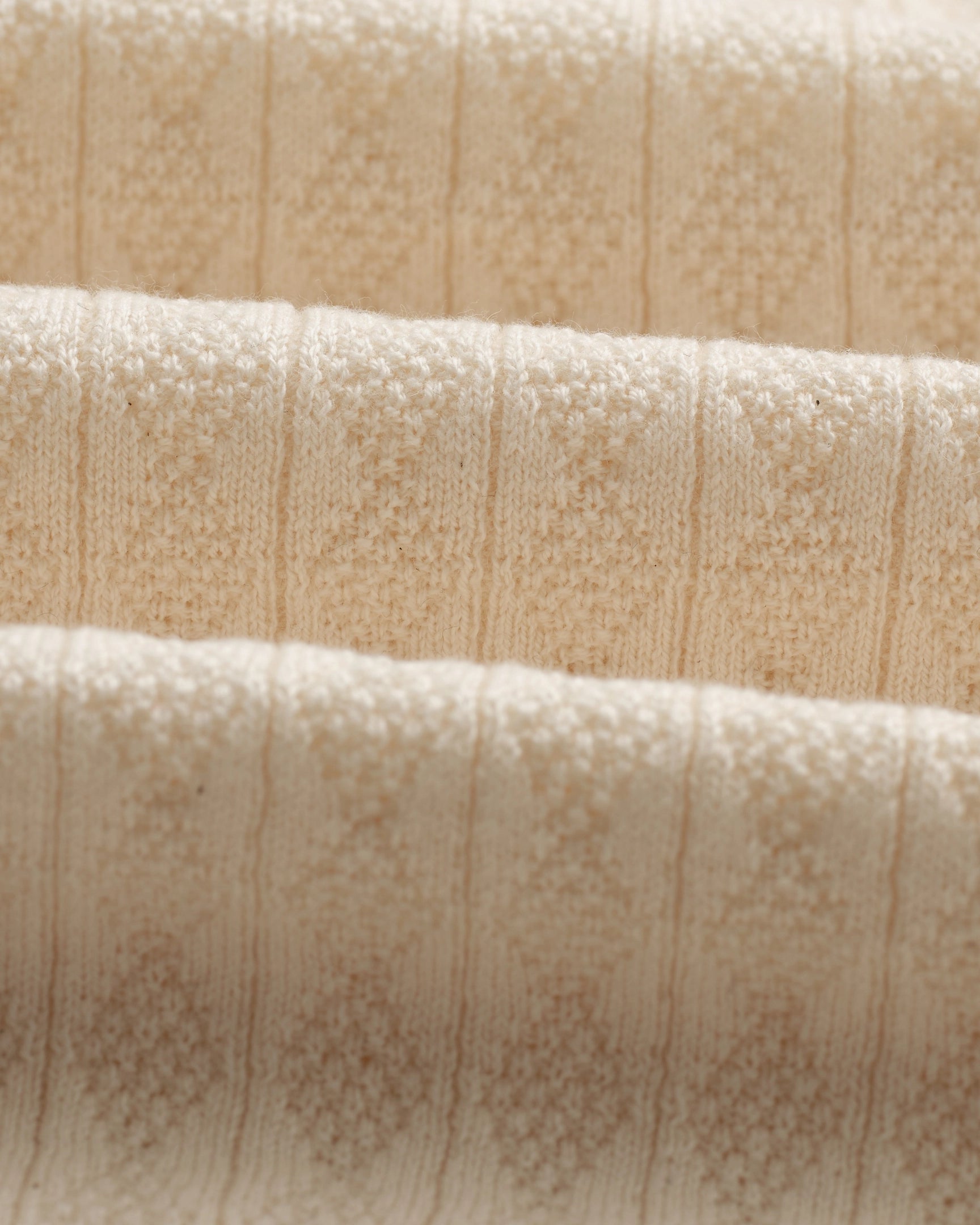 Naples Polo Diamond Stripe Ecru