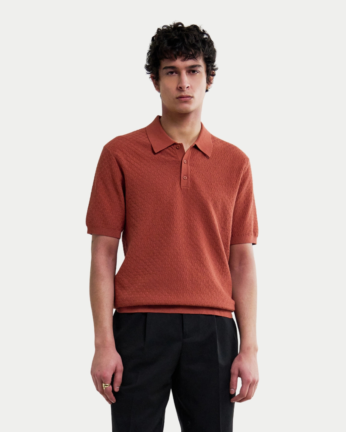 Wax London Naples Polo Retro Diamond Rust - Stuen Store Tilburg | De beste herenkleding en -accessoires