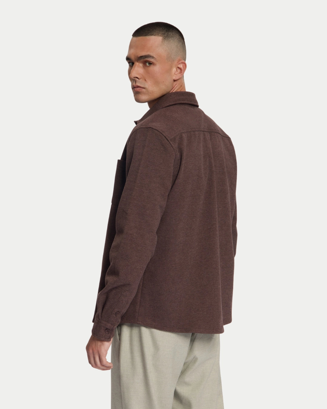 Law Of The Sea Niven Twill Overshirt Brown, Creme overshirt | Stuen Store Tilburg