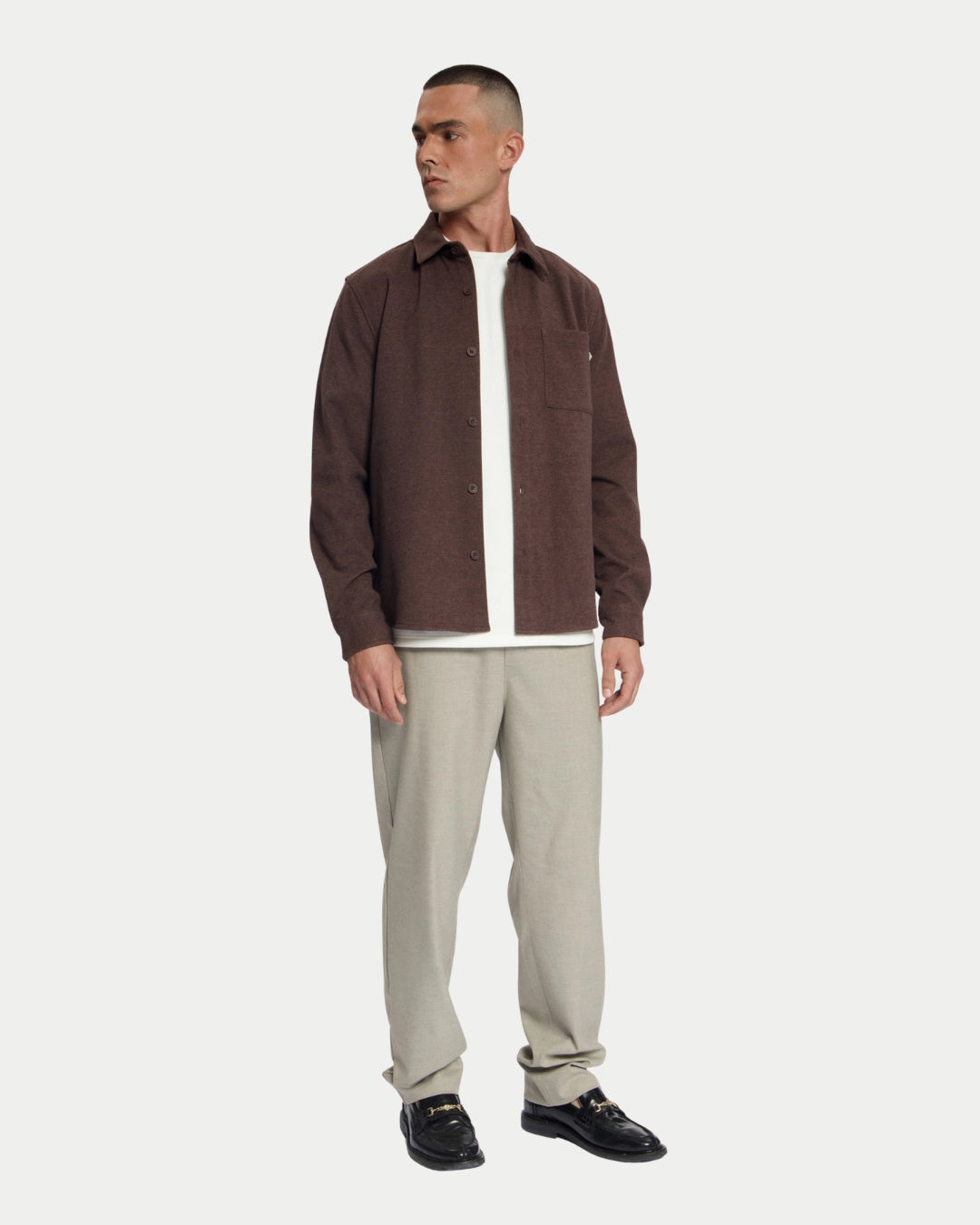 Law Of The Sea Niven Twill Overshirt Brown, Creme overshirt | Stuen Store Tilburg