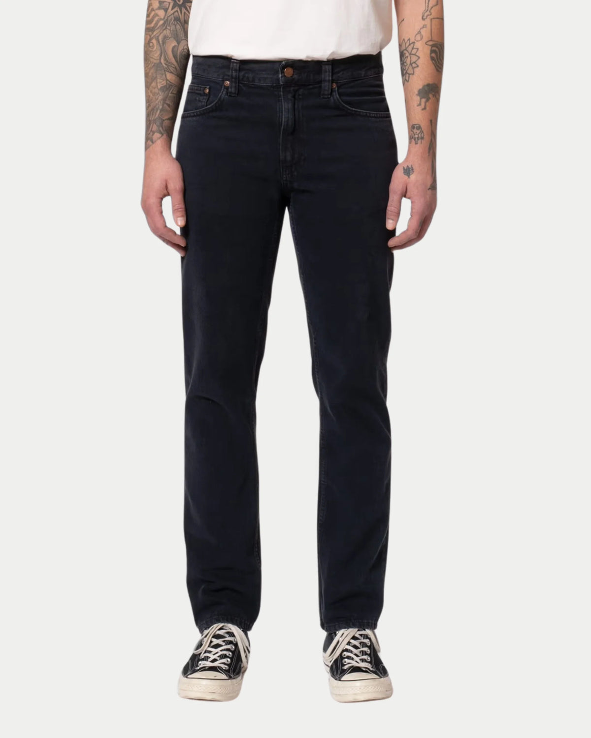Nudie Jeans Gritty Jackson Black Forest — Slim straight fit, 100% biologisch katoen Jeans | Stuen Store Tilburg