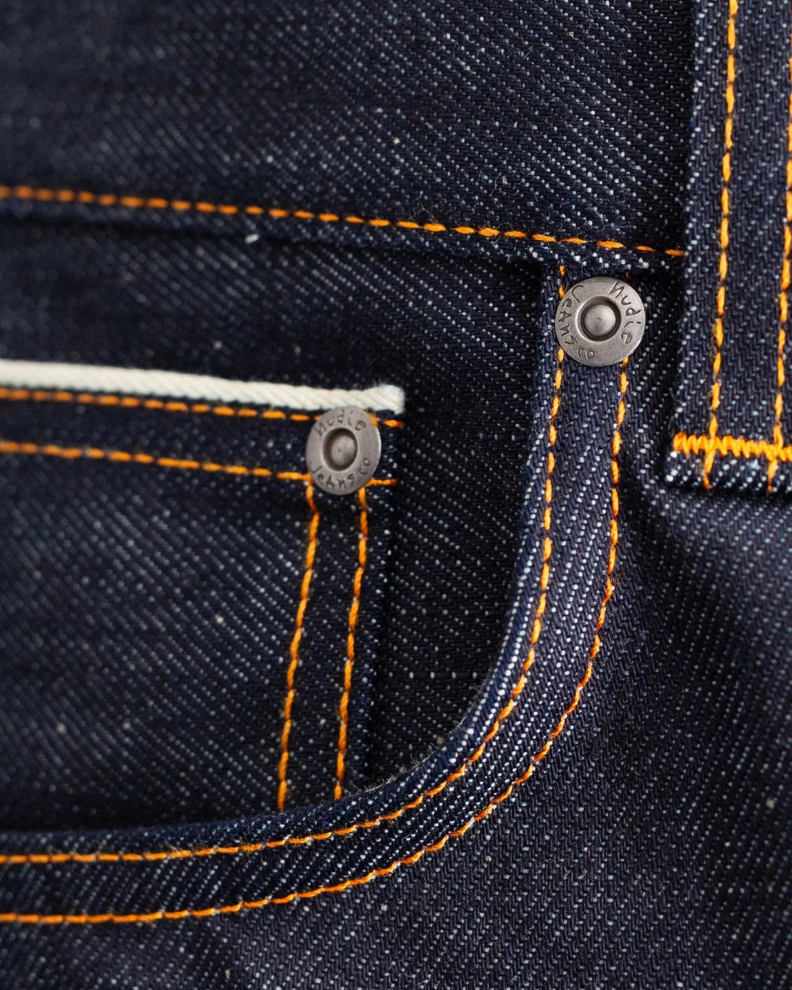 Nudie Jeans Gritty Jackson Dry Dusk Selvage — 100% biologisch katoen Jeans | Stuen Store Tilburg