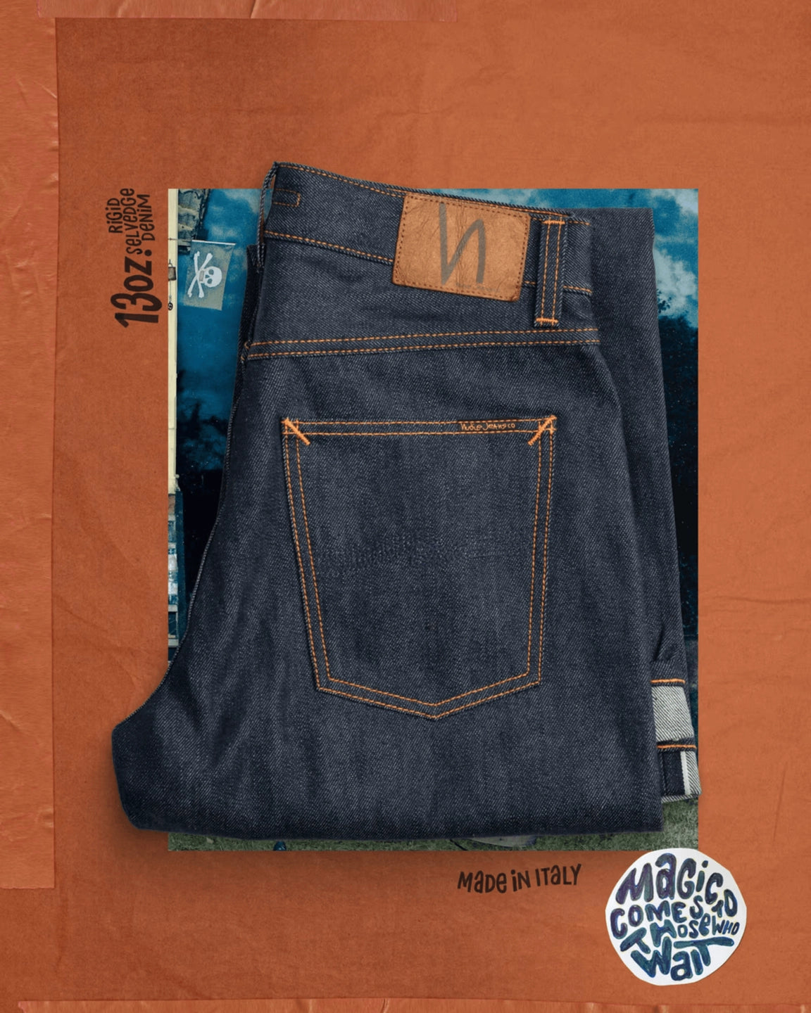Nudie Jeans Gritty Jackson Dry Dusk Selvage — 100% biologisch katoen Jeans | Stuen Store Tilburg