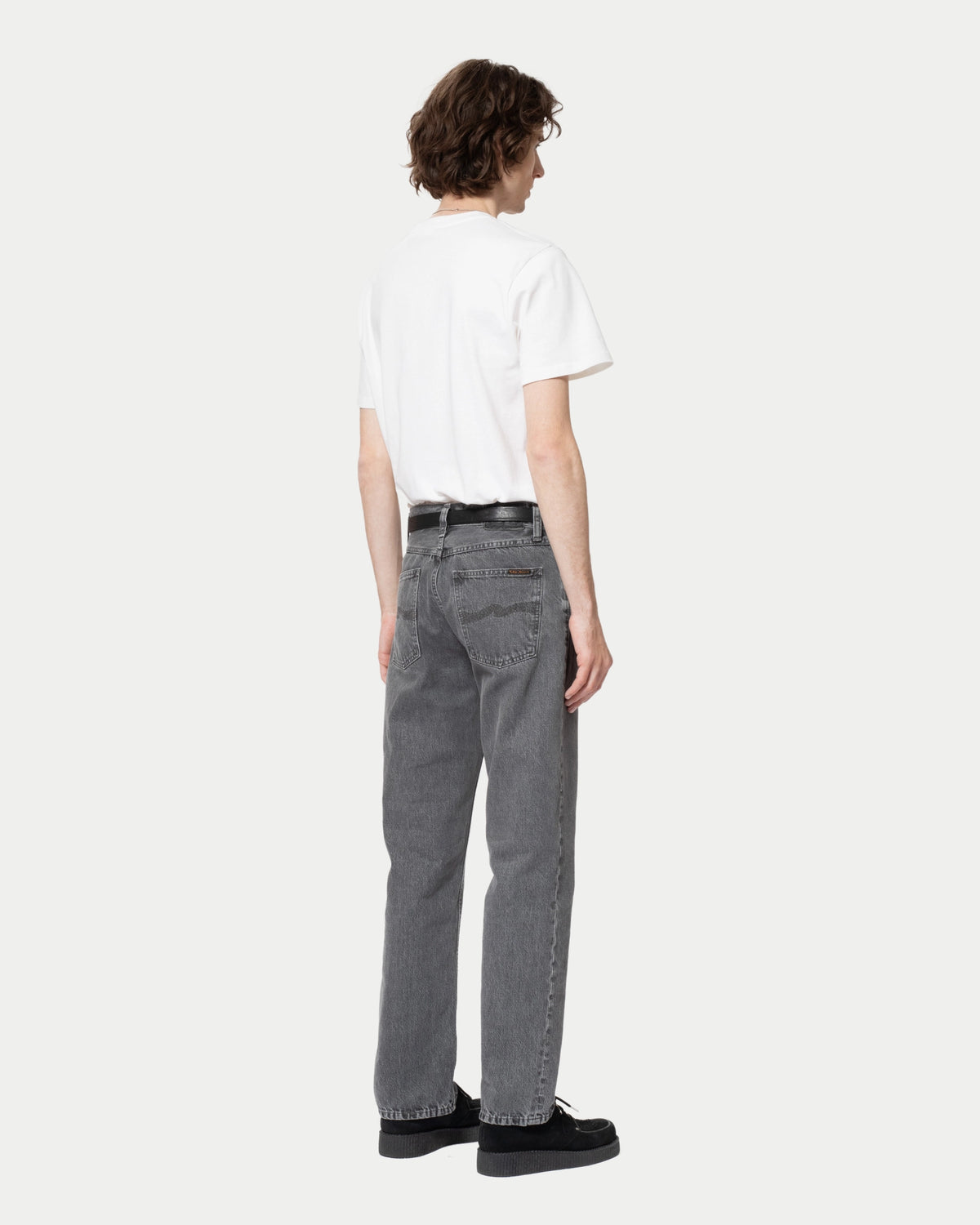Nudie Jeans Rad Rufus Ash Grey — High-waist regular fit, 100% biologisch katoen Jeans | Stuen Store Tilburg