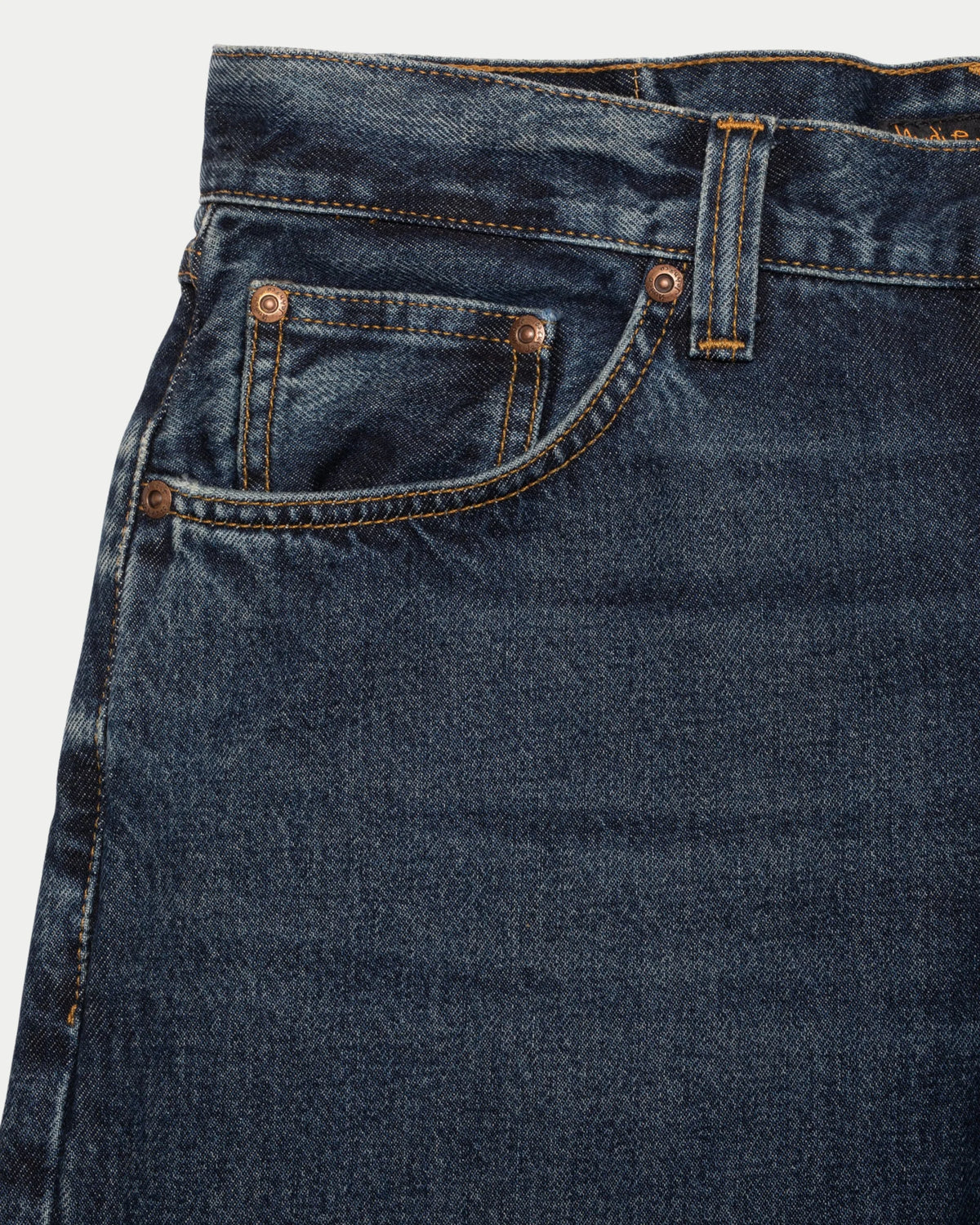 Nudie Jeans Rad Rufus Blue Soil — Regular straight fit, 100% biologisch katoen Jeans | Stuen Store Tilburg