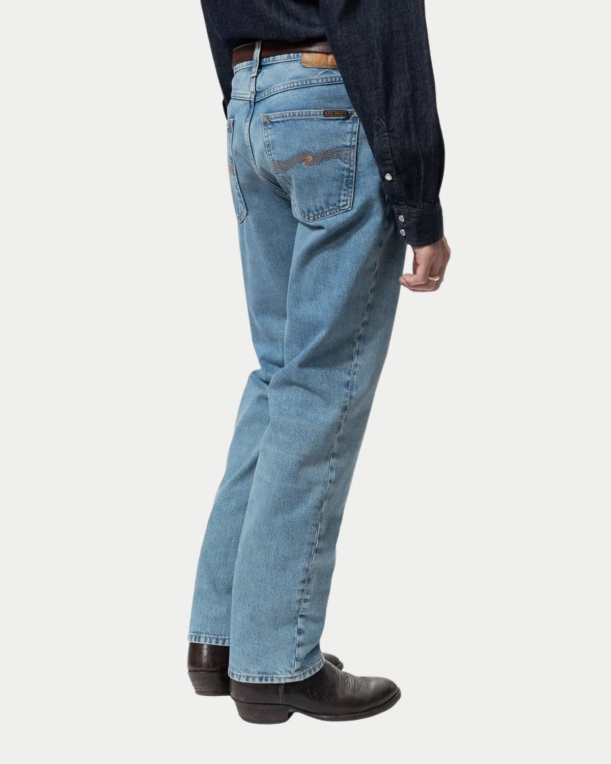 Nudie Jeans Rad Rufus Desert Light Blue — High-waist regular fit, denim Jeans | Stuen Store Tilburg