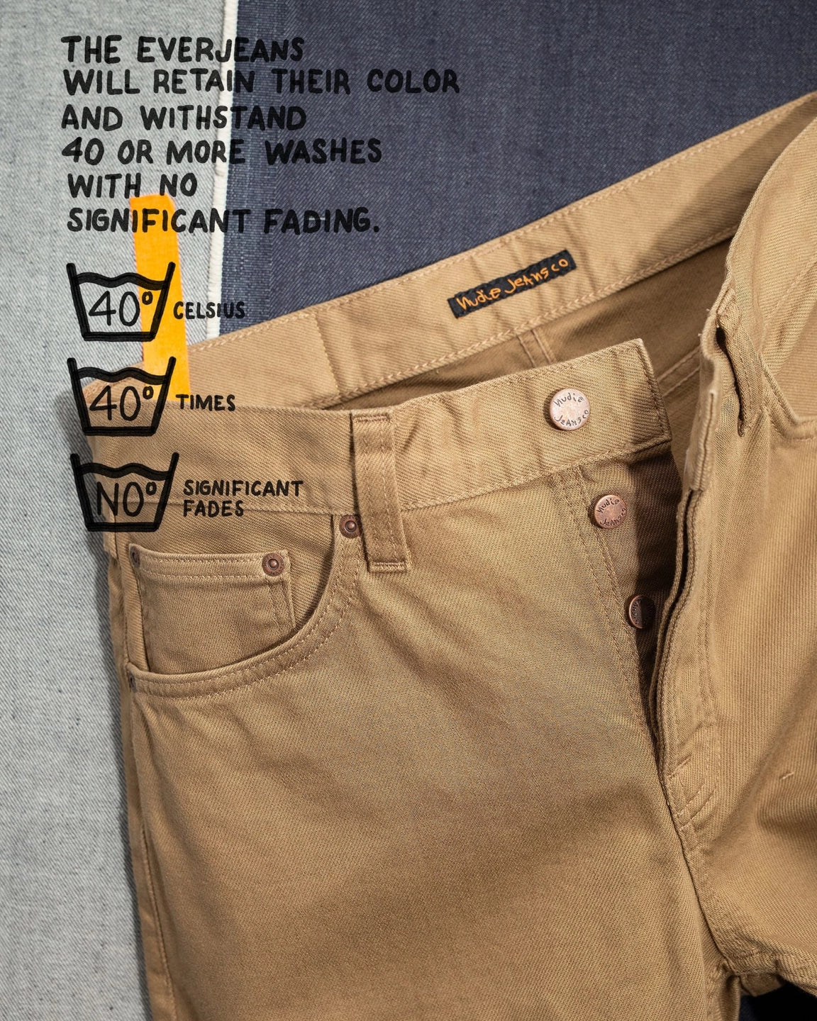 Nudie Jeans Rad Rufus Everlion — High-waist regular fit, 100% biologisch katoen Jeans | Stuen Store Tilburg