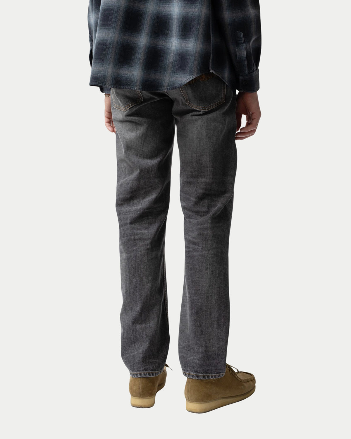 Nudie Jeans Rad Rufus Grey Crosshatch — Regular straight fit, 100% biologisch katoen Jeans | Stuen Store Tilburg