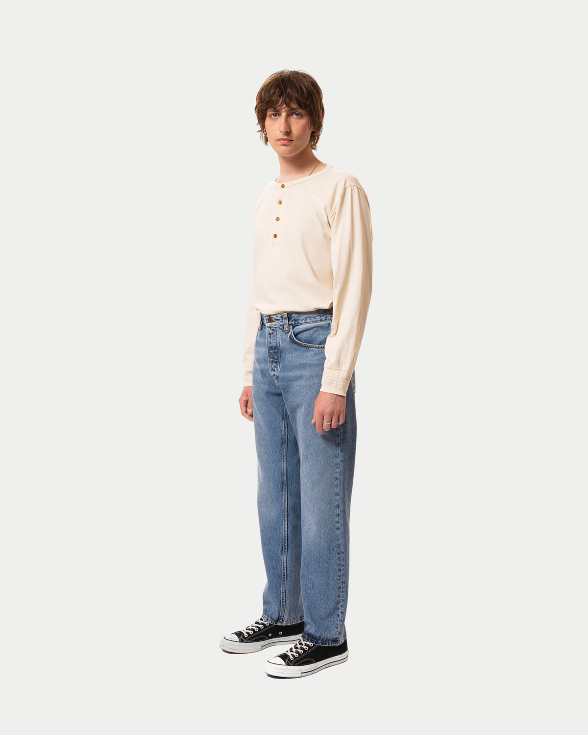 Nudie Jeans Rad Rufus Indigo Blues — High-waist regular fit, organisch katoen Jeans | Stuen Store Tilburg