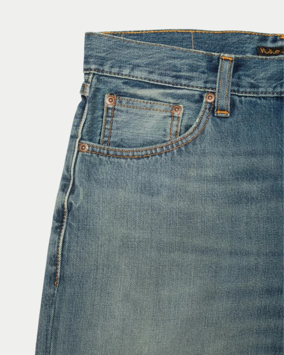 Nudie Jeans Rad Rufus Mud Wash — Regular straight fit, 100% biologisch katoen Jeans | Stuen Store Tilburg