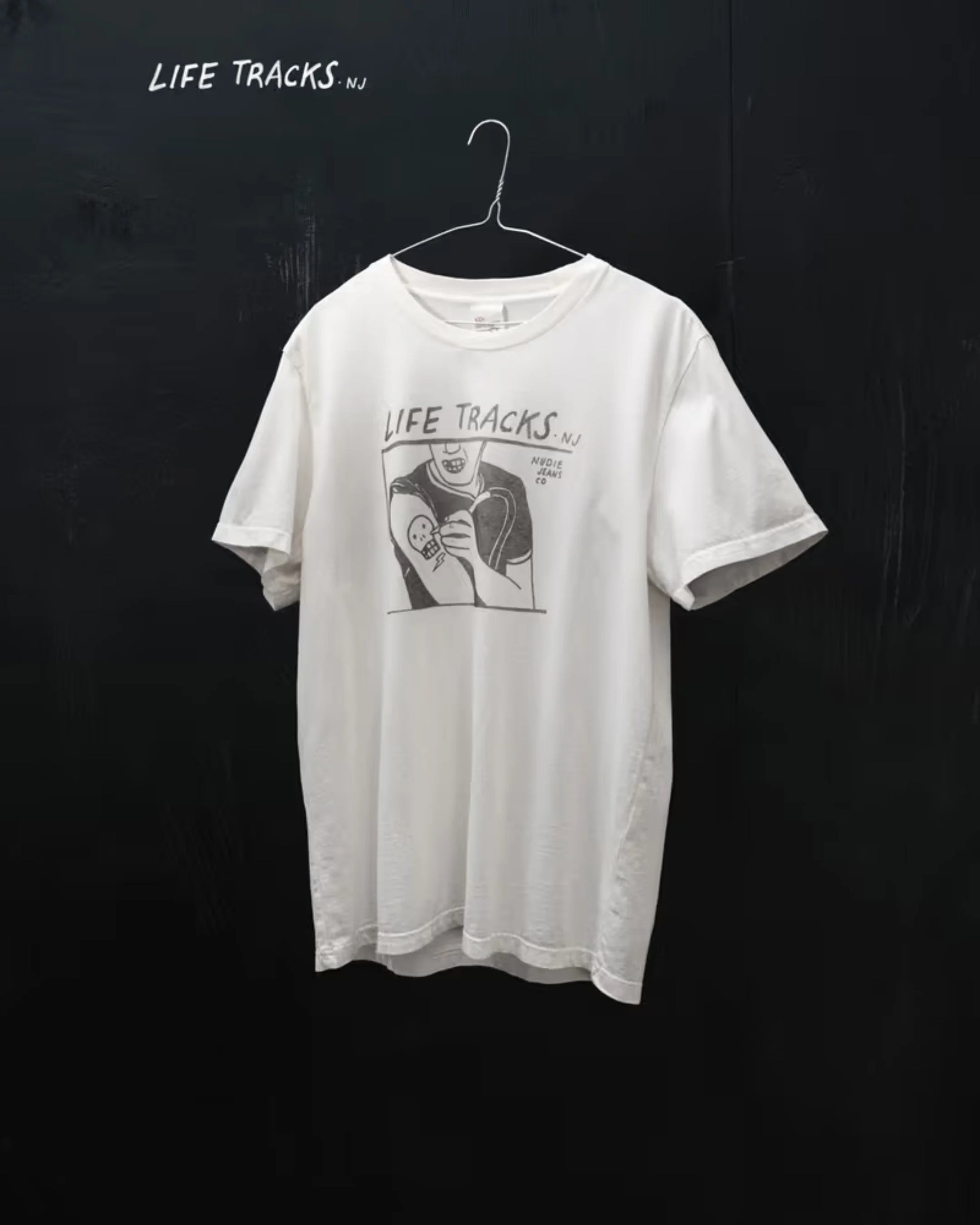 Roy Life Tracks T-Shirt Chalk White
