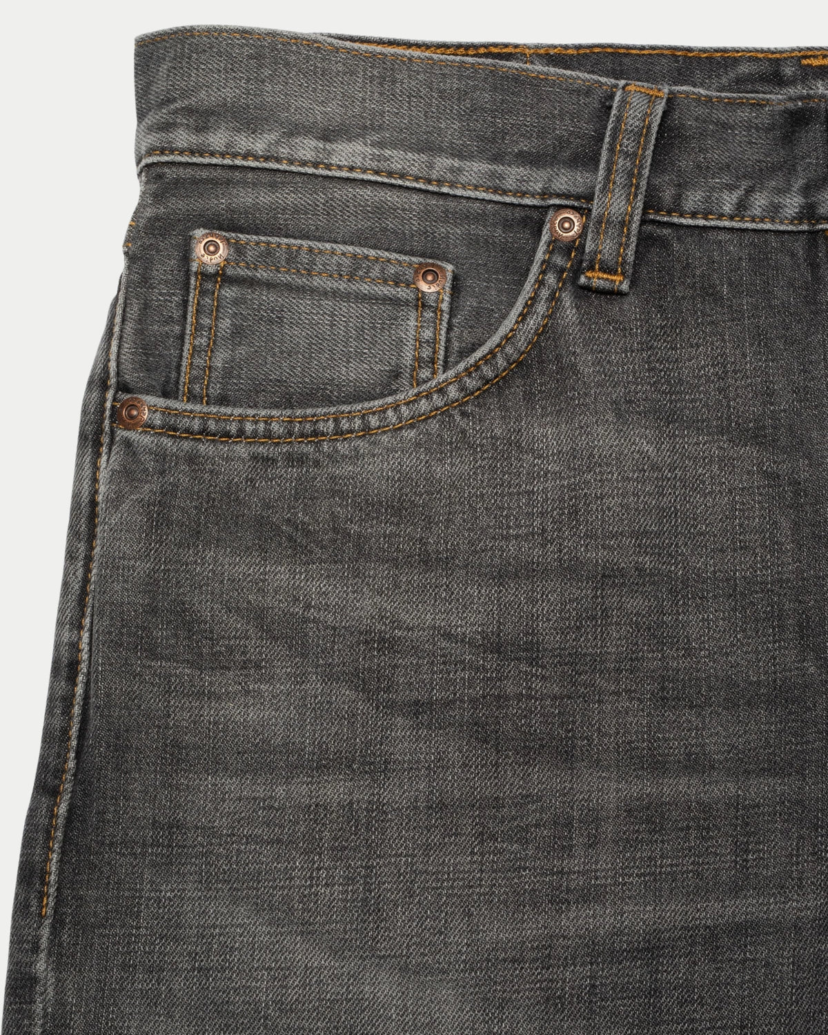 Nudie Jeans Steady Eddie II Grey Crosshatch — Slim fit, 100% biologisch katoen Jeans | Stuen Store Tilburg