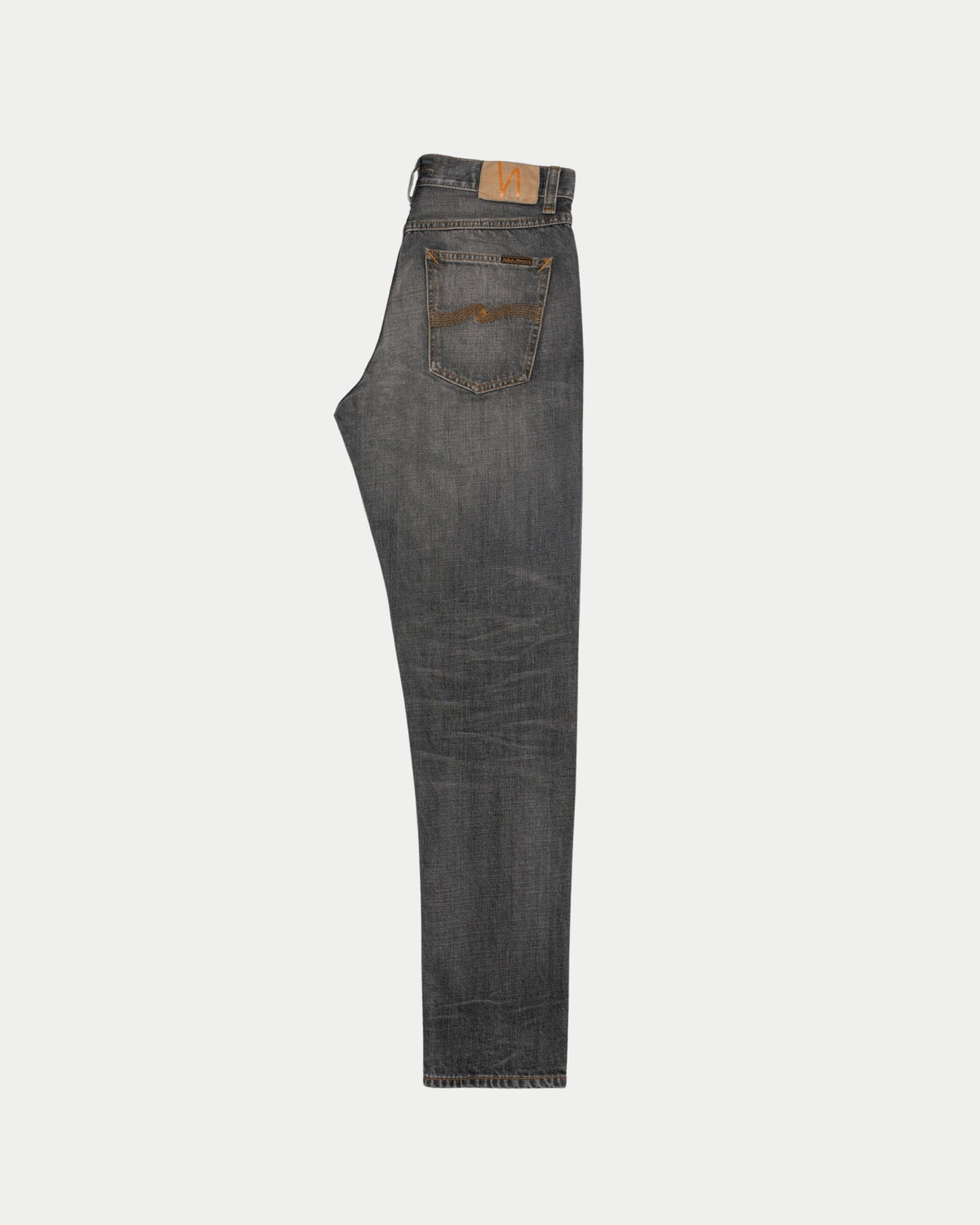 Nudie Jeans Steady Eddie II Grey Crosshatch — Slim fit, 100% biologisch katoen Jeans | Stuen Store Tilburg
