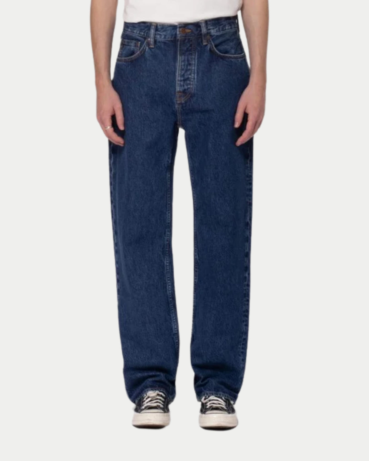 Nudie Jeans Tuff Tony Evening Jazz — High-waist loose fit, 100% biologisch katoen Jeans | Stuen Store Tilburg